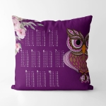 Panel poduszkowy Tabliczka mnożenia Sowa fioletowa