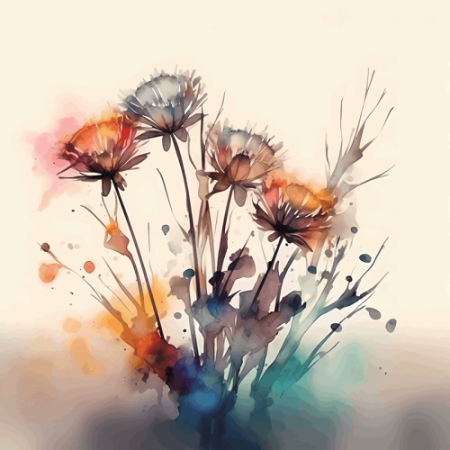 Panel poduszkowy Kwiaty akwarela