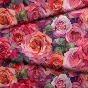 Róże malowane kwiaty