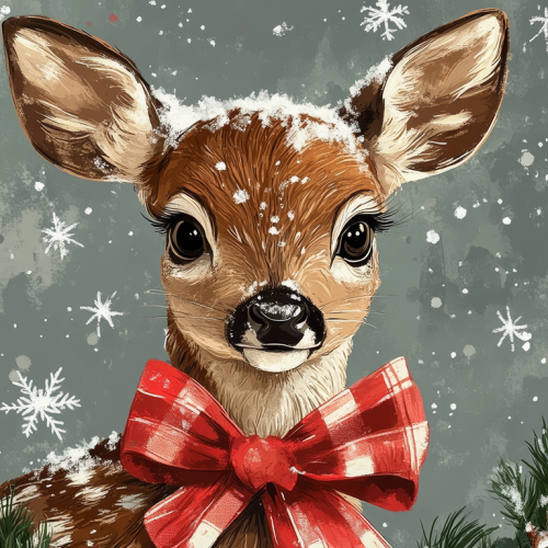 Panel poduszkowy świąteczny Sarenka