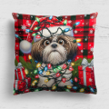 Panel poduszkowy świąteczny Pies w  światełkach