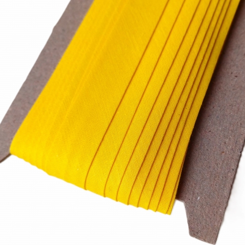 Lamówka bawełniana 18mm - 20 mb - ŻÓŁTA zaprasowana