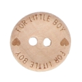 Guziki drewniane "FOR LITTLE BOY" 15mm 12szt