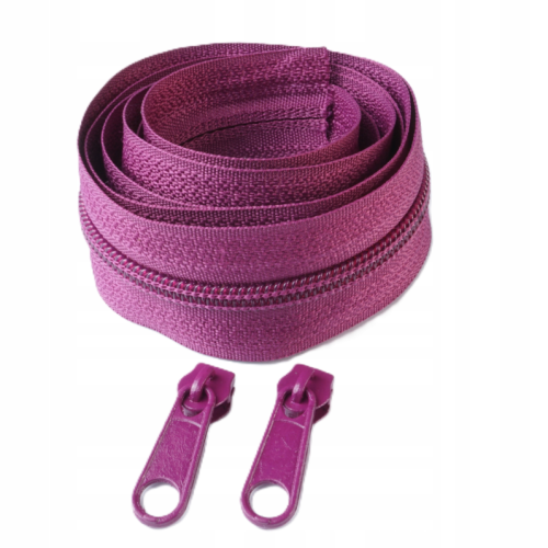 Taśma suwakowa 5mm spiralna Amarantowa