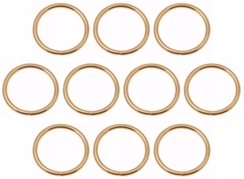 Kółko metalowe 20mm kółka kaletnicze 10szt - ZŁOTE