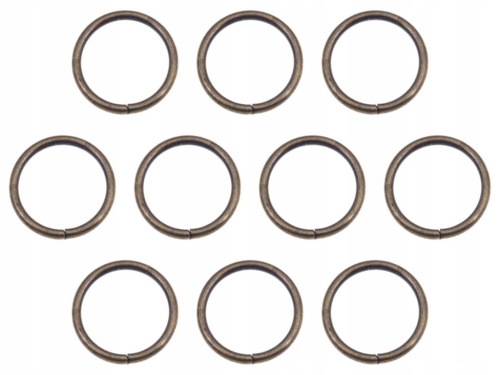 Kółko metalowe 20mm kółka 10szt - STARE ZŁOTO oksyd