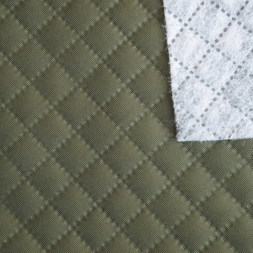 Tkanina pikowana karo KHAKI pikówka oxford wodoodporny