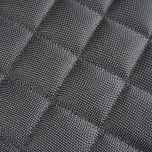 Tkanina wodoodporna pikowana karo GRAFITOWA ciemnoszara romby 5x5cm