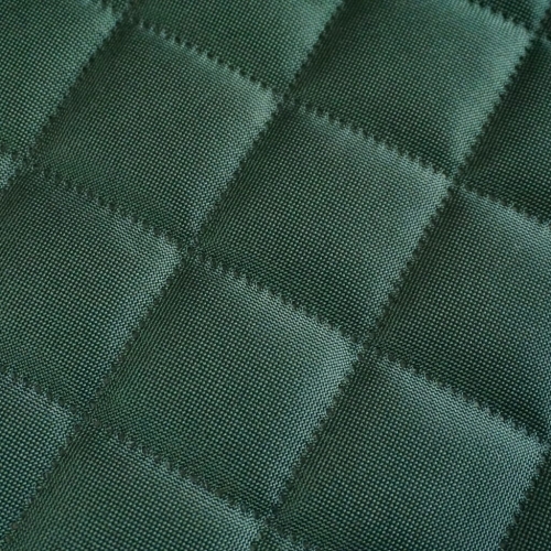 Tkanina wodoodporna pikowana karo BUTELKOWA ZIELEŃ romby 5x5cm