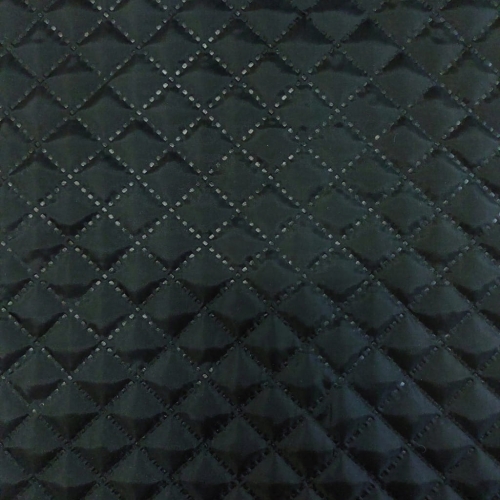 Podszewka pikowana CZARNA KARO 2x2 105g/m2 podbitka ocieplina