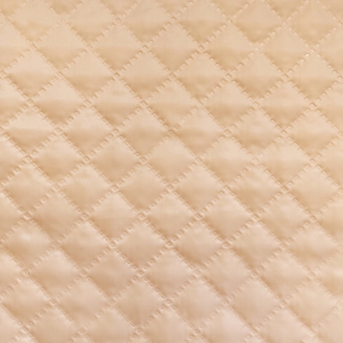 Podszewka pikowana JASNY BEŻ KARO 2x2 105g/m2 z watoliną ocieplacz