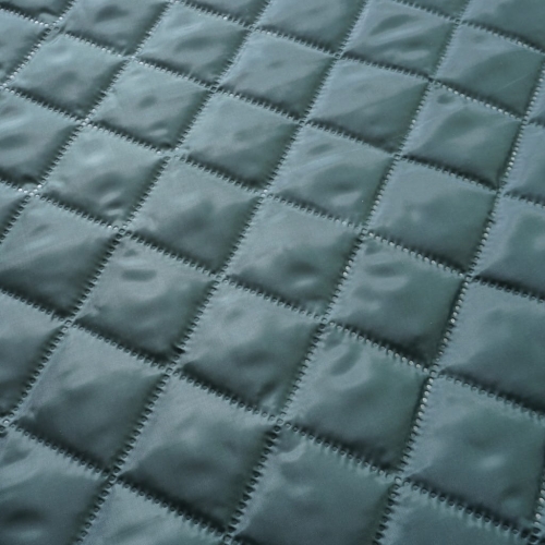 Podszewka pikowana BUTELKOWA ZIELEŃ KARO 5x5 podbitka ocieplina