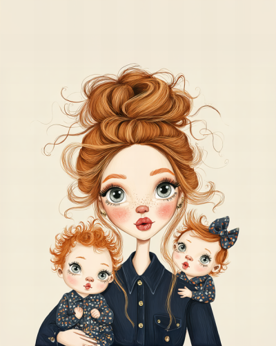 Mama - panel - tkanina na torbę