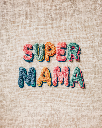 Mama - panel - tkanina na torbę