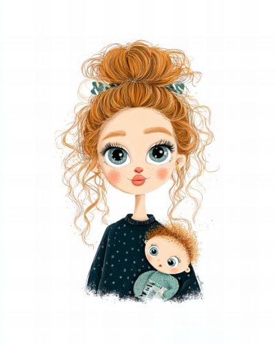 Mama - panel - tkanina na torbę