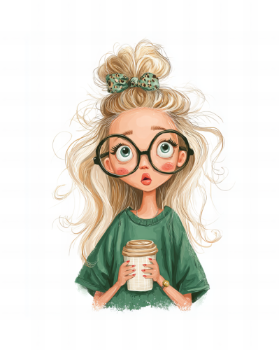 Mama / dziewczyna - panel - tkanina na torbę