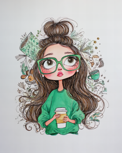 Mama / dziewczyna - panel - tkanina na torbę