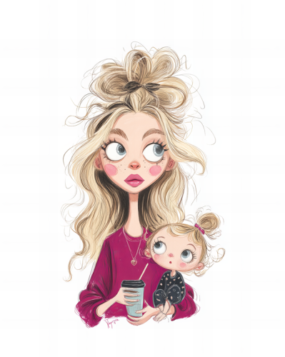 Mama  - panel - tkanina na torbę