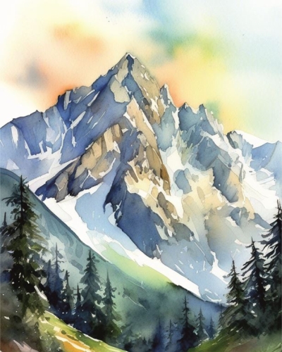 Góry - panel - tkanina na torbę