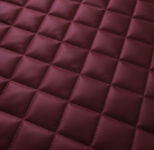 Podszewka pikowana BORDOWA KARO 5x5 podbitka ocieplina