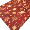 Tkanina obrusowa Bordowa w gwiazdy