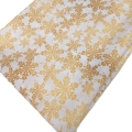 Tkanina obrusowa Złote Śnieżynki