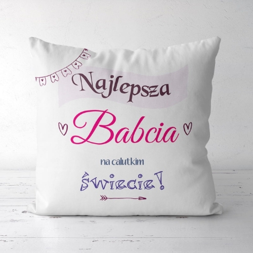 Najlepsza Babcia na calutkim świecie2- panel poduszkowy z weluru