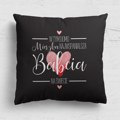 Najwspanialsza babcia - panel poduszkowy z weluru