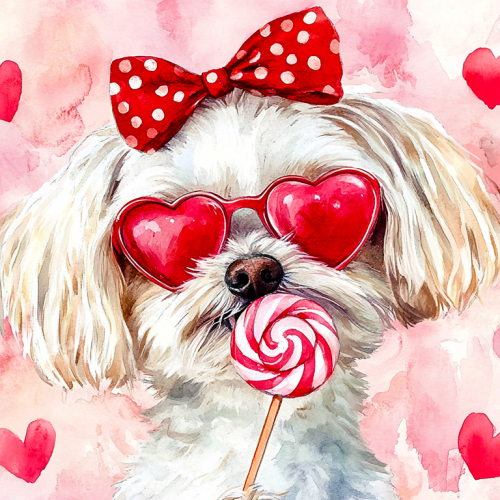 Maltańczyk piesek - panel poduszkowy