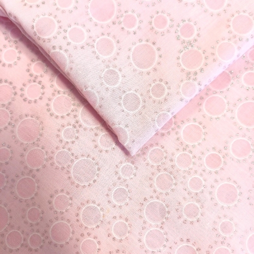 Popelina w kropki z brokatem 0,5m