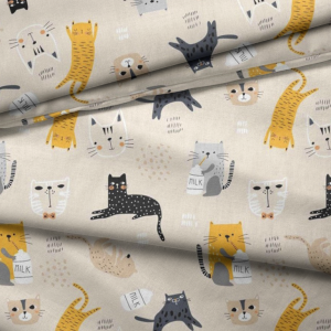 Tkanina bawełniana Koty 0,5m