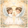 Panel poduszkowy I Komunia Św. / Anioły