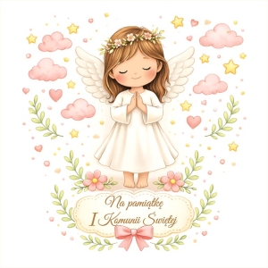 Panel poduszkowy Pamiątka  I Komunii Św.  