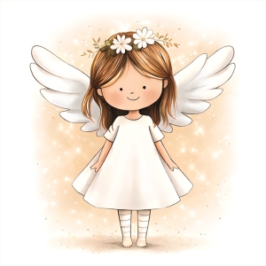 Panel poduszkowy Aniołek dziewczynka
