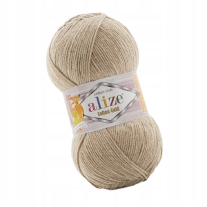Włóczka Alize Cotton Gold CIEMNY BEŻOWY 936 Bawełna Akryl 100g 330m