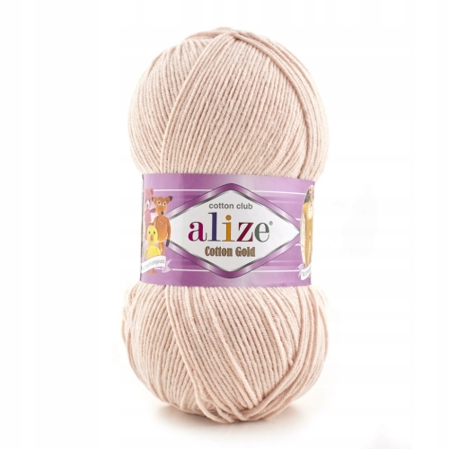 Włóczka Alize Cotton Gold ŁOSOSIOWY RÓŻ 401 Bawełna Akryl 100g 330m