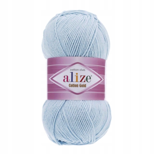 Włóczka Alize Cotton Gold BŁĘKITNA 513 Bawełna Akryl 100g 330m
