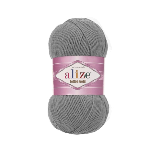Włóczka Alize Cotton Gold SZARA 828 Bawełna Akryl 100g 330m