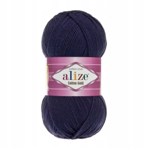 Włóczka Alize Cotton Gold GRANATOWY 58 Bawełna Akryl 100g 330m