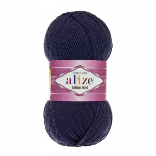 Włóczka Alize Cotton Gold GRANATOWY 58 Bawełna Akryl 100g 330m