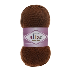 Włóczka Alize Cotton Gold CIEMNY BRĄZ 690 Bawełna Akryl 100g 330