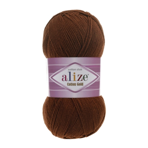Włóczka Alize Cotton Gold CIEMNY BRĄZ 690 Bawełna Akryl 100g 330