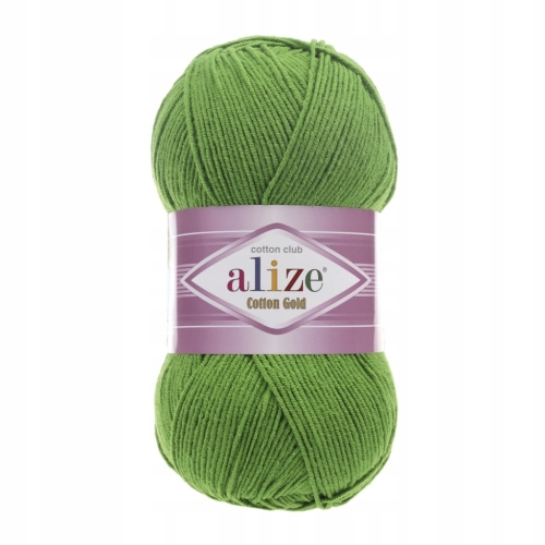 Włóczka Alize Cotton Gold ZIELONA 126 Bawełna Akryl 100g 330