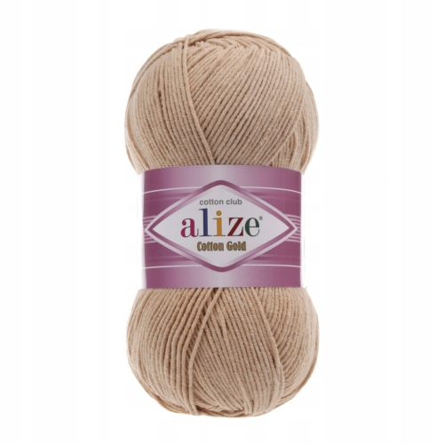 Włóczka Alize Cotton Gold BEŻOWA 262 Bawełna Akryl 100g 330