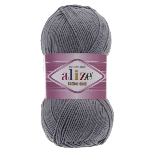 Włóczka Alize Cotton Gold CIEMNO SZARA 87 Bawełna Akryl 100g 330