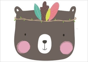 Panel maskotkowy Miś apacz