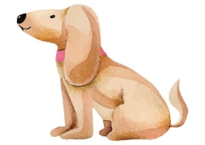 Panel maskotkowy Pies akwarela  2