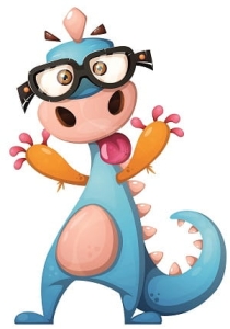 Panel maskotkowy Smok w okularach