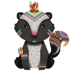 Panel maskotkowy Boho Borsuk