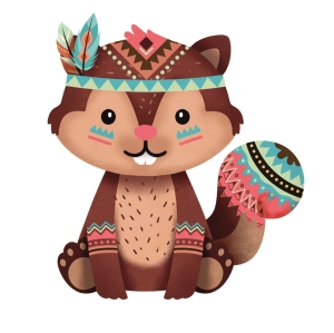 Panel maskotkowy Boho Bóbr